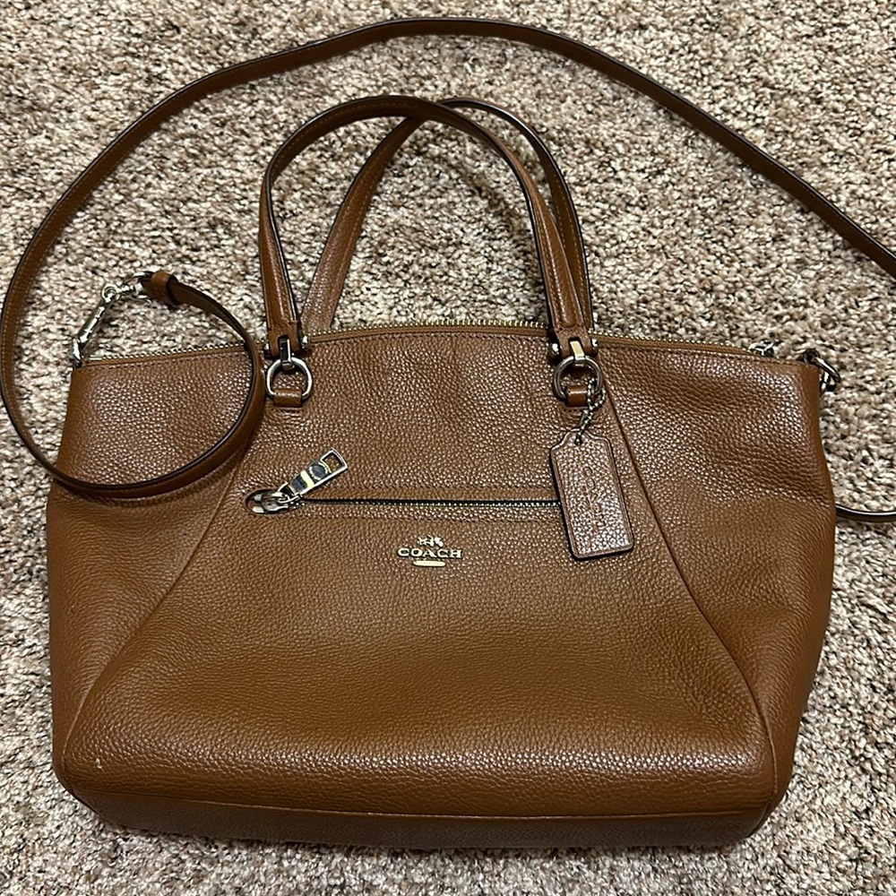 Coach 34340 Prairie Satchel Pebbled Leather Saddle